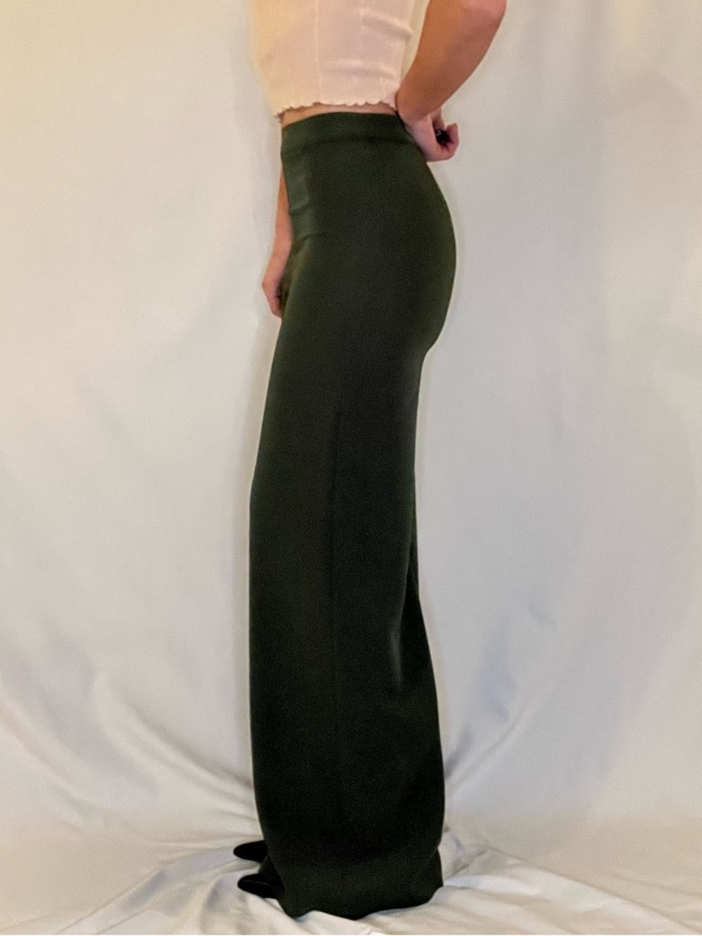 Forever 21 High Rise Wide Leg Flat Front Trouser Dress Pants Women's Small - Picture 5 of 10